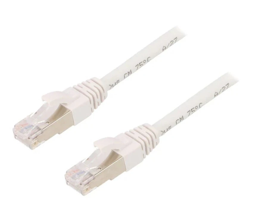 Patch cord ETHERLINE Cat.6a,S/FTP 6a linka Cu LSZH biały 24441409
